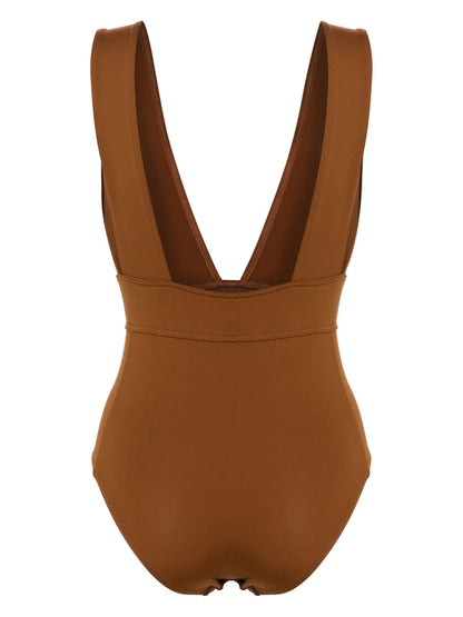Pigment V-Neck Swimsuit
