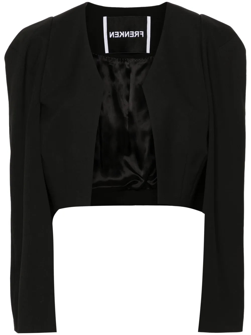 Long Puff-Sleeved Cropped Jacket