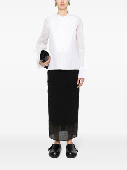 Semi-Sheer Panelled Cotton Shirt