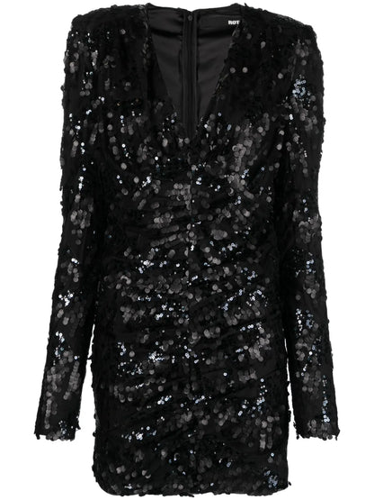 Sequined Ruched Minidress