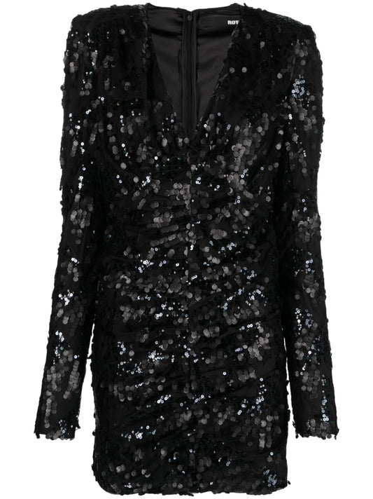 Sequined Ruched Minidress