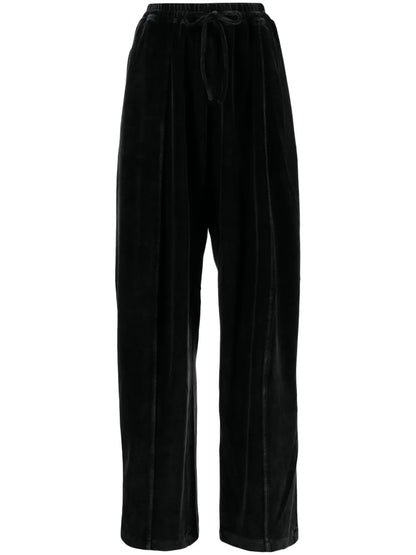 Logo-Appliqué Velour Track Pants