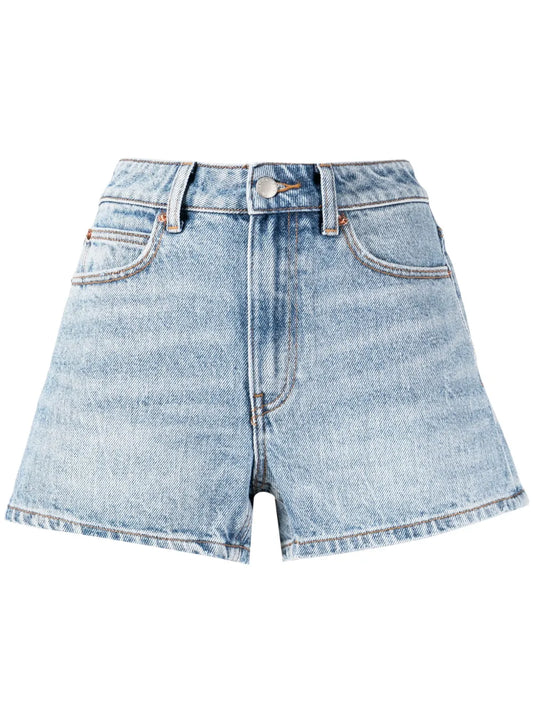 High-Rise Denim Shorts