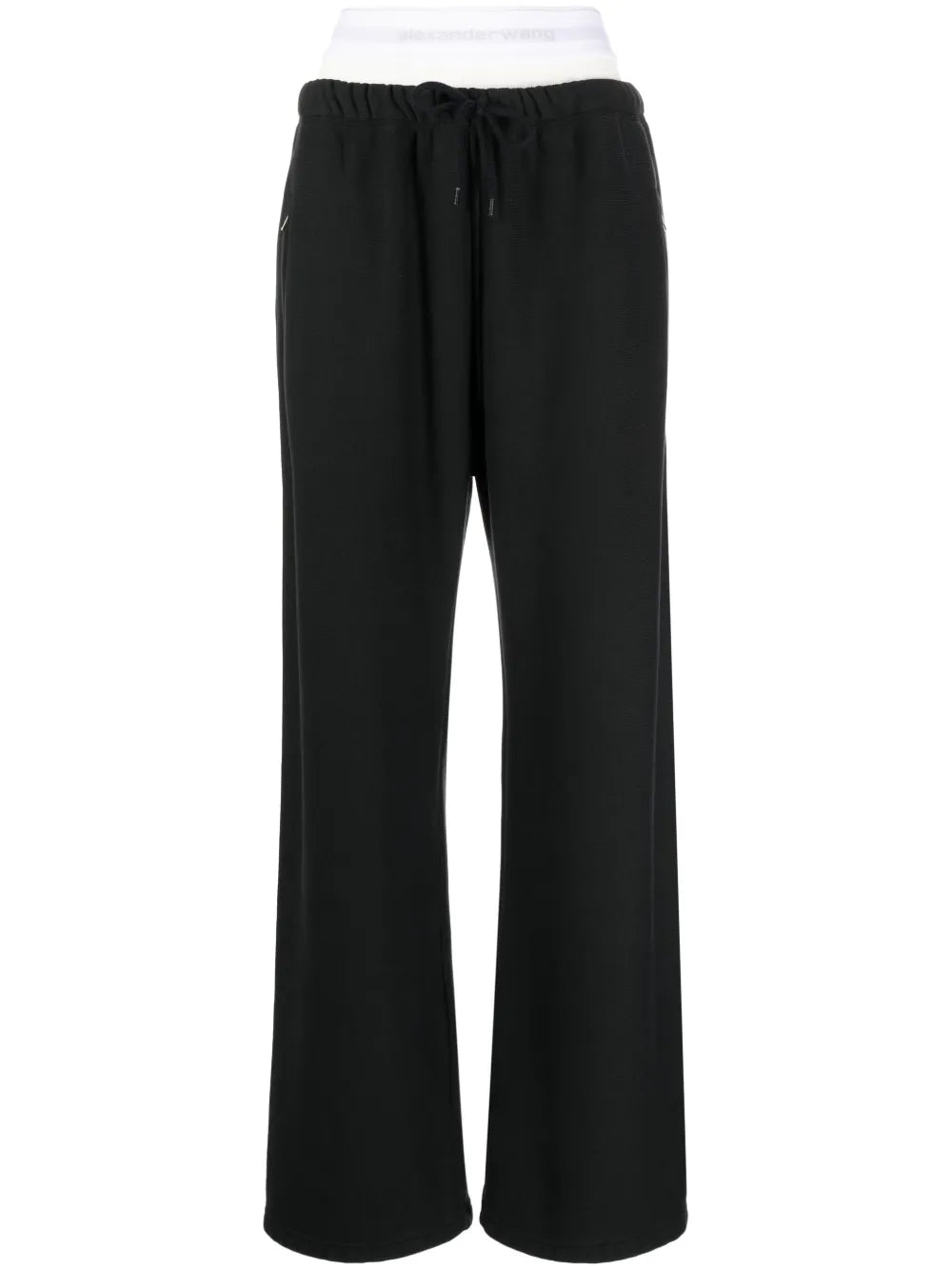 Layered-Design Cotton Track Pants