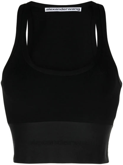 Logo-Waistband Cropped Tank Top
