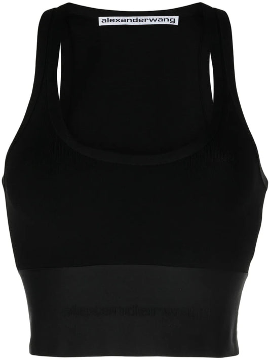Logo-Waistband Cropped Tank Top