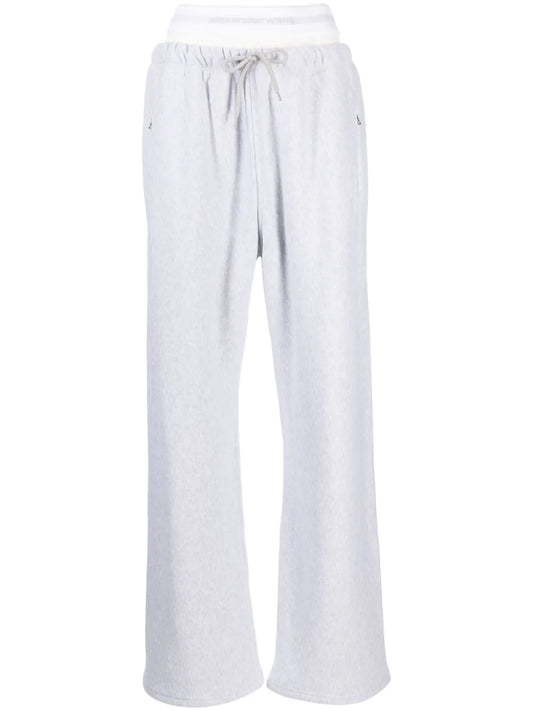 Logo-Waistband Layered Track Pants