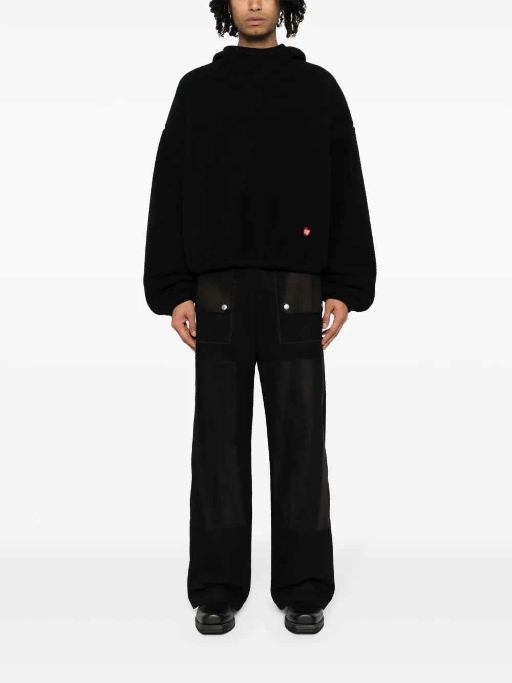 Logo-Embroidered Drop-Shoulder Hoodie