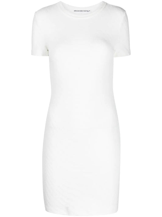 Logo-Debossed Short-Sleeve Minidress