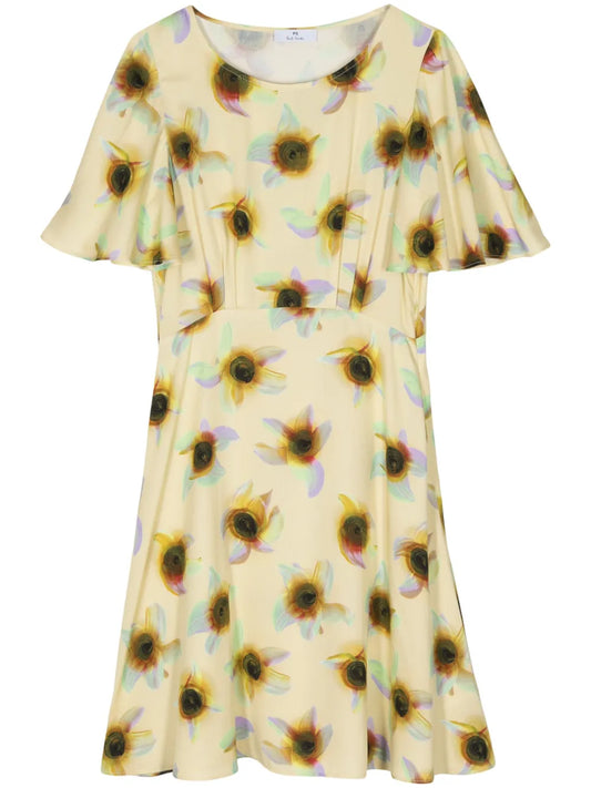 Ibiza Sunflair-Print Minidress