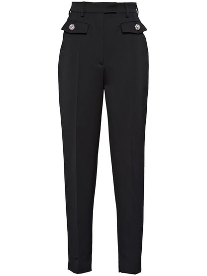 Wool Sateen Trousers