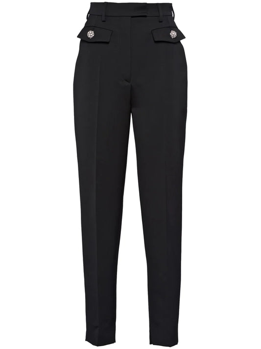 Wool Sateen Trousers