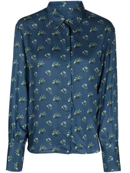 Floral-Print Long-Sleeve Shirt