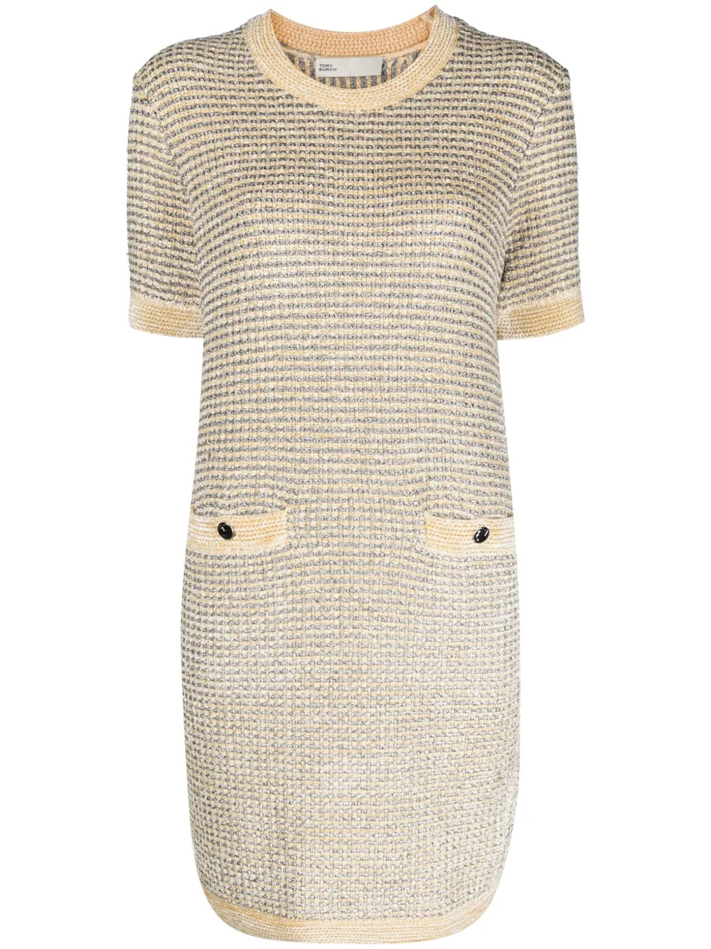 Velvet Striped Midi Dress