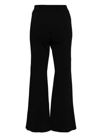 High-Waisted Flared Trousers