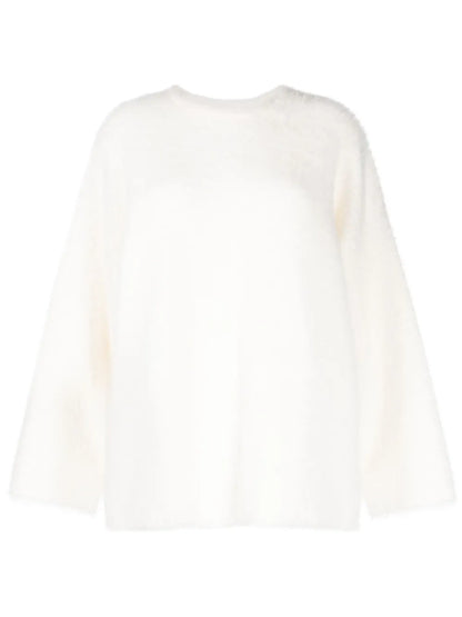 Crew-Neck Brushed-Effect Jumper