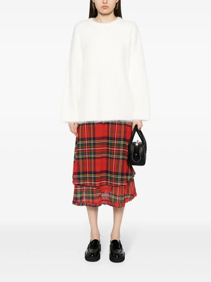 Crew-Neck Brushed-Effect Jumper