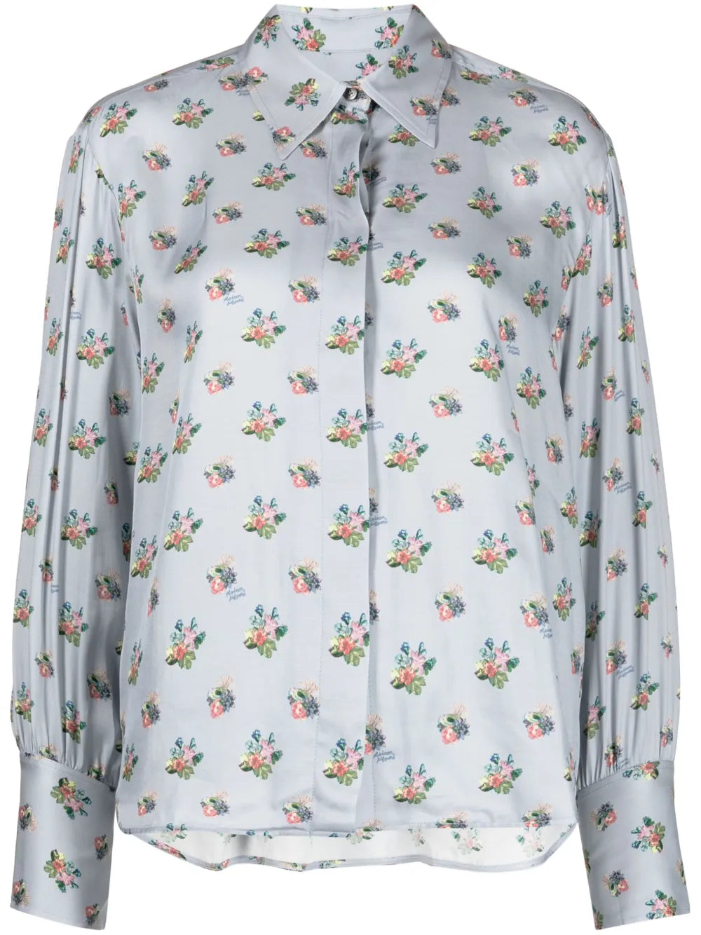 Floral-Print Twill Shirt