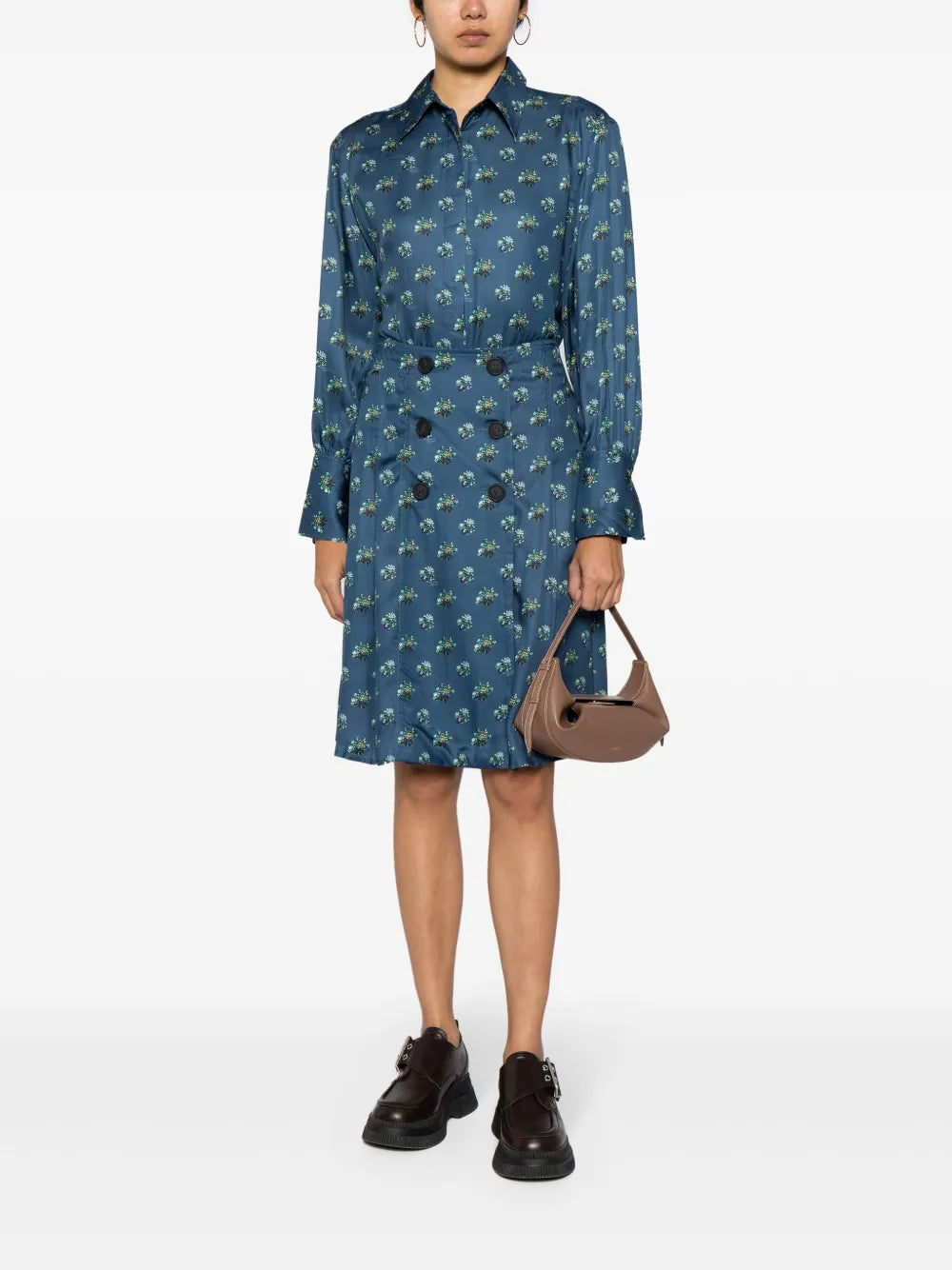 Floral-Print Wrap Skirt