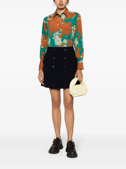 A-Line Wrap Miniskirt