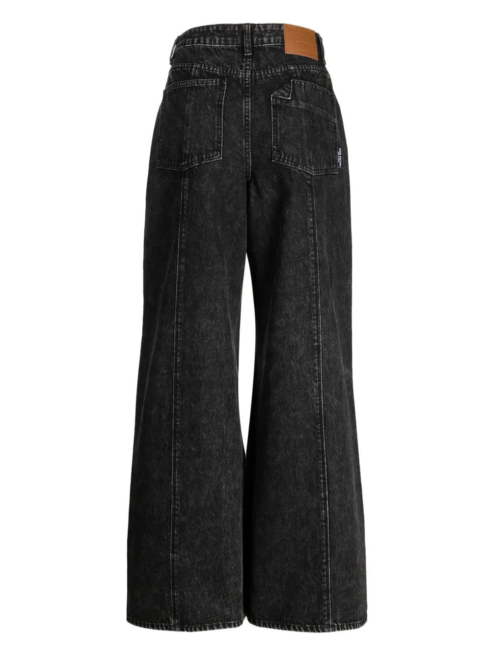 Panelled Belted Wide-Leg Jeans