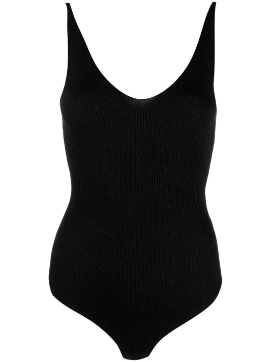 Shimmering Ribbed Bodysuit