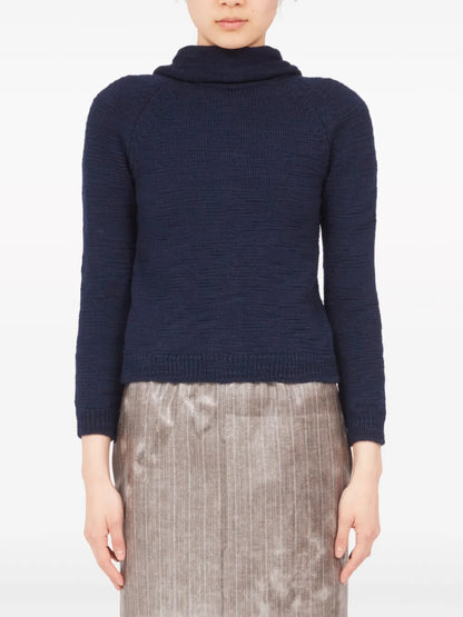 Zip-Embellished Wool Jumper