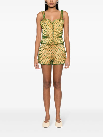 Embroidered-Design Tank Top