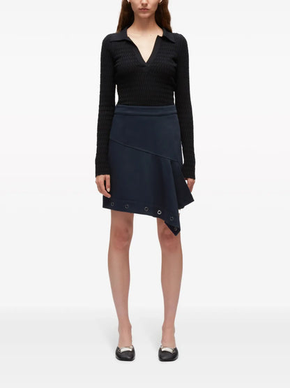 Deconstructed Cotton Asymmetric Skirt