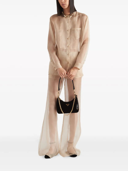 Embroidered Organza Shirt