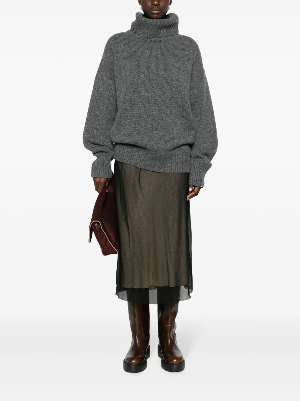 Sheer Slip Midi Skirt