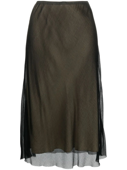 Sheer Slip Midi Skirt