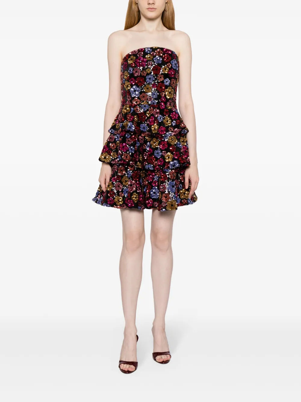Sequined Tiered Minidress