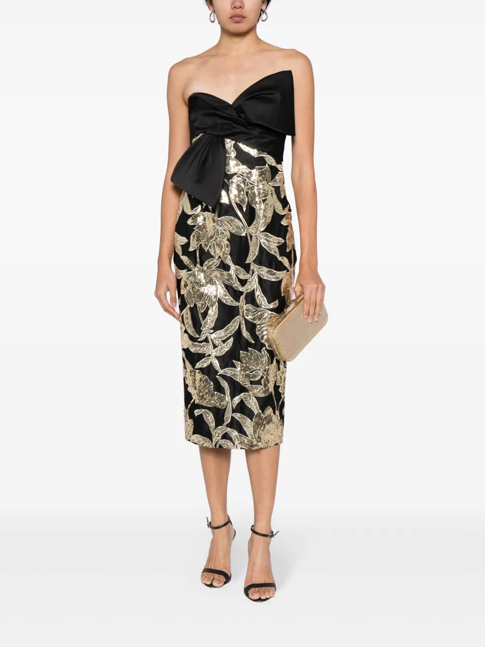 Lotus Sequin-Embellished Midi Dress