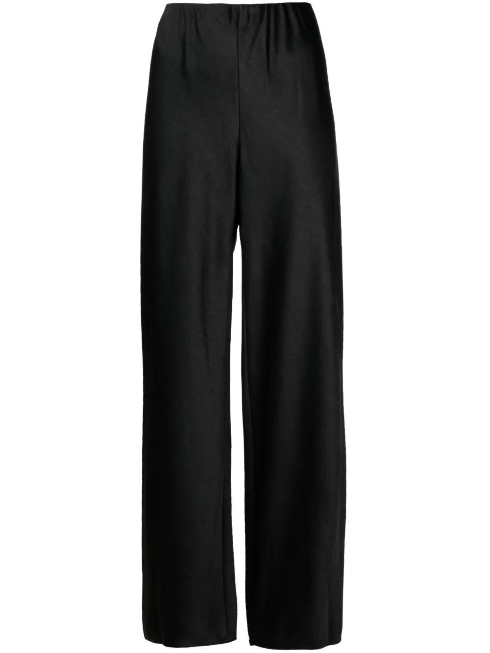 Straight-Leg Satin Trousers