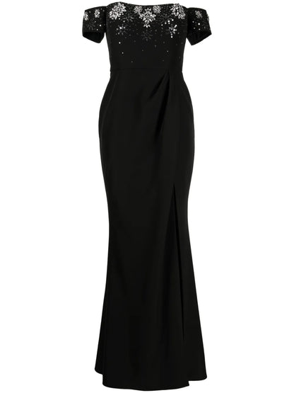Off-Shoulder Embellished Gown