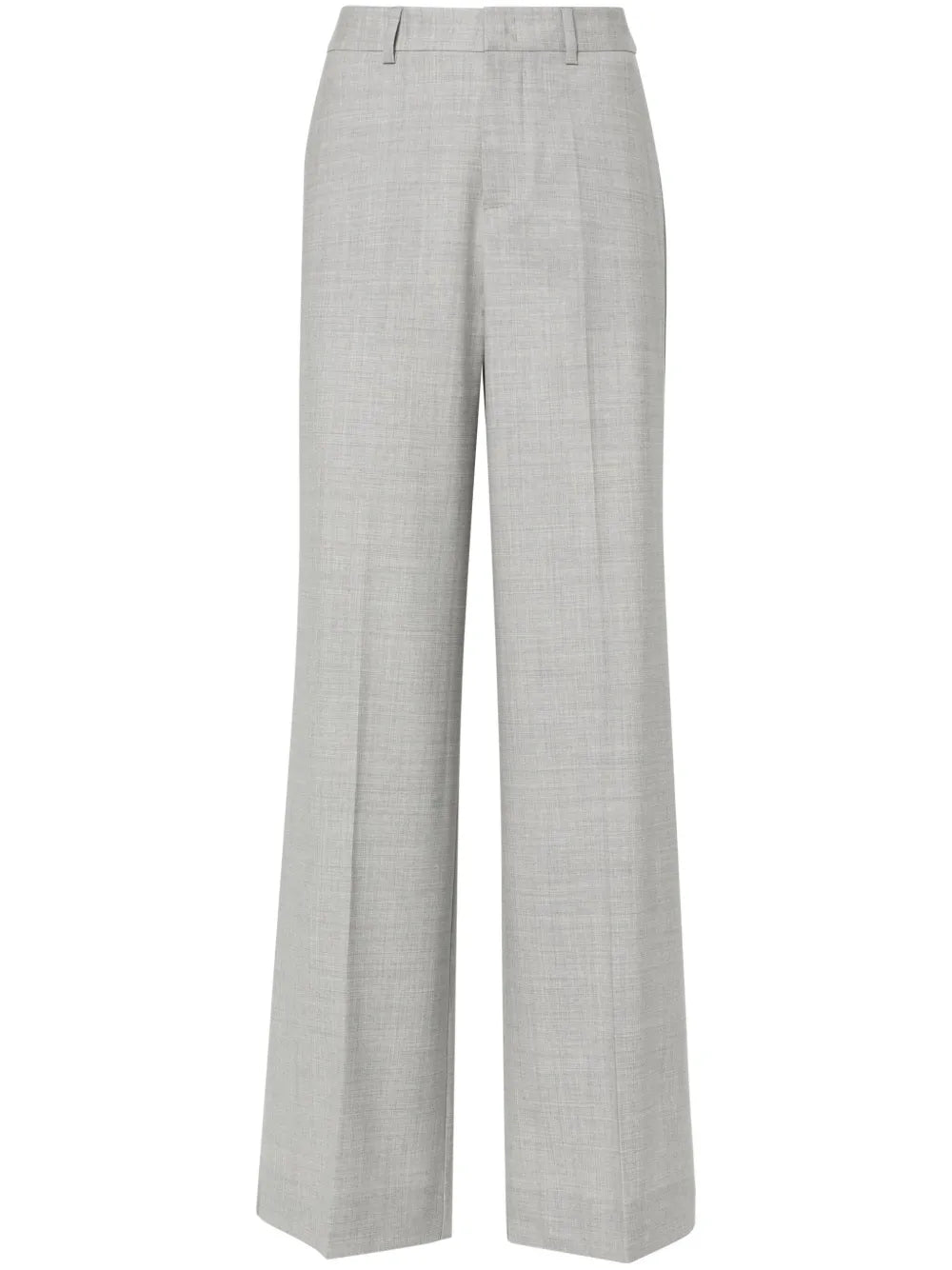 Pressed-Crease Wide-Leg Pants