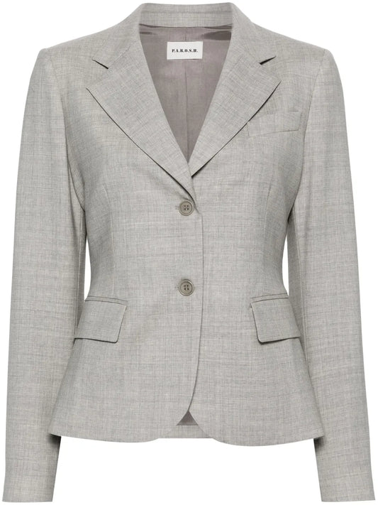 Single-Breasted Mélange Blazer