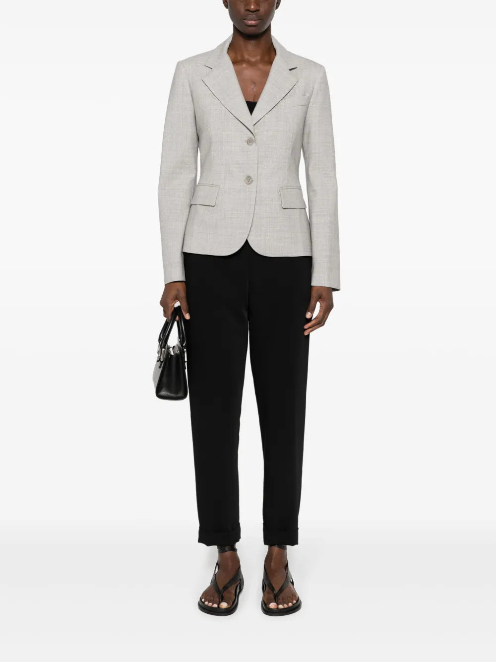Single-Breasted Mélange Blazer