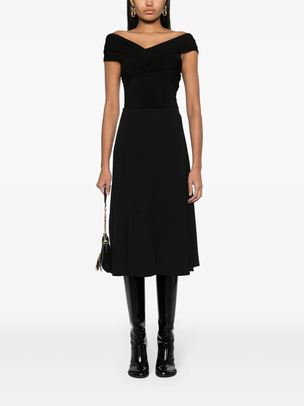 Pleated A-Line Skirt