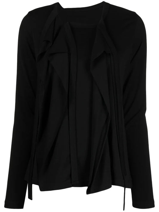 Draped-Effect Wool Top