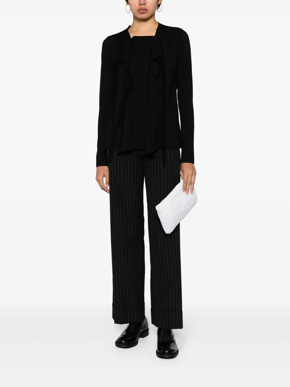 Draped-Effect Wool Top