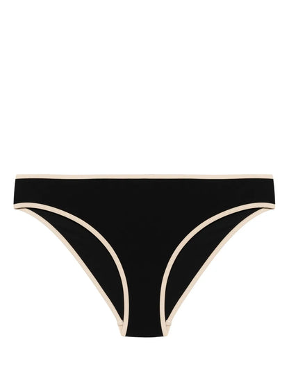 Striped-Edge Bikini Bottoms