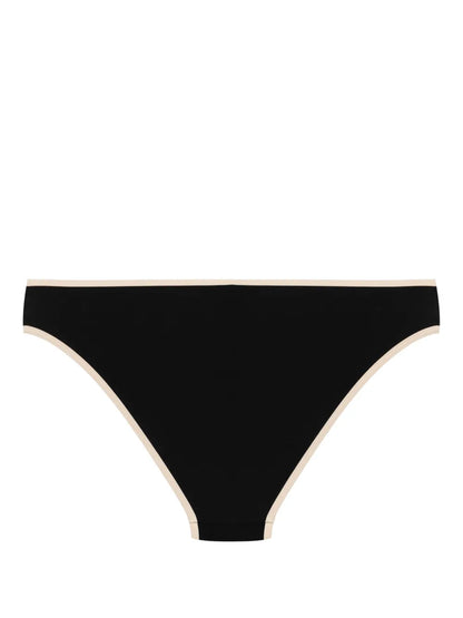 Striped-Edge Bikini Bottoms