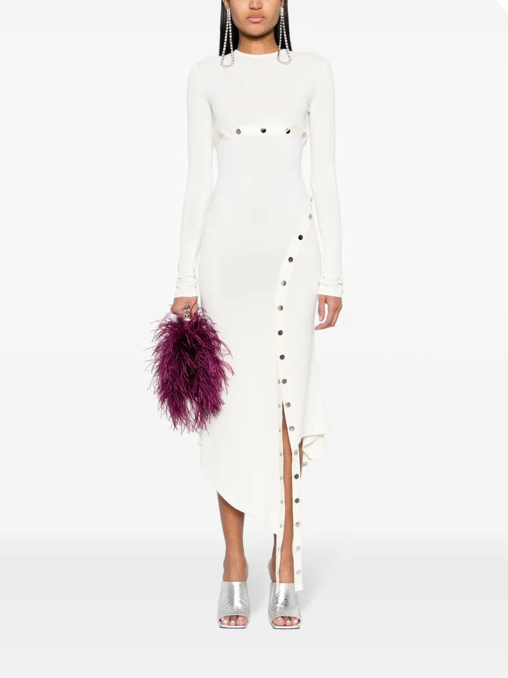 Long-Sleeve Asymmetric Midi Dress