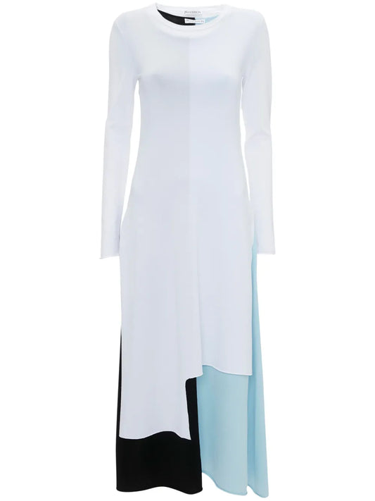 Colour-Block Layered Midi Dress
