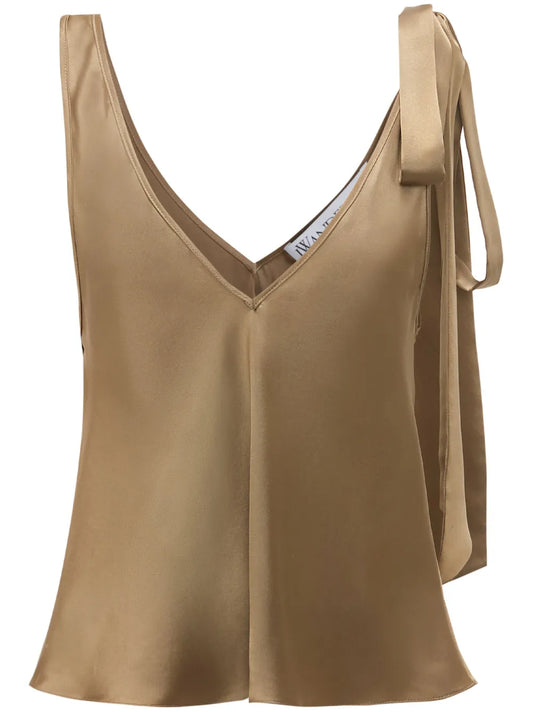 Sleeveless Silk Top