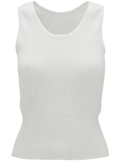 Pointelle-Knit Tank Top