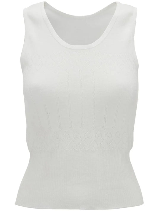 Pointelle-Knit Tank Top