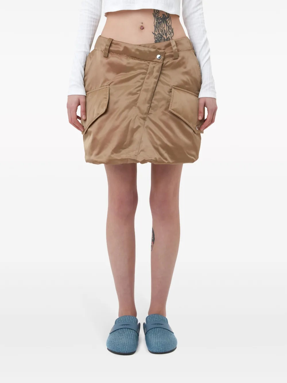 Mini Gonna Cargo Con Design Imbottito